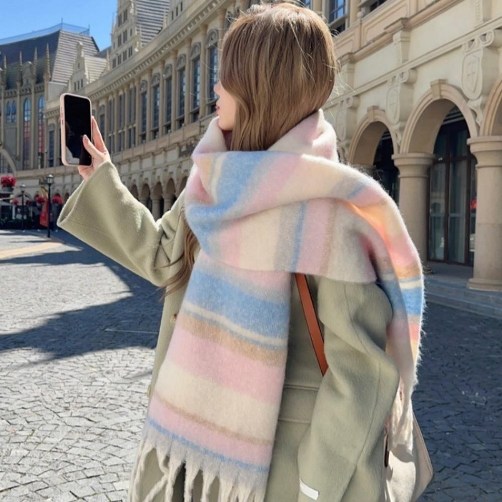 Mohair Scarf Warm Shawl Wrap New Neck Warmer  Skiing