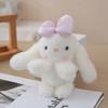 Lifelike Bunny Plush Ornaments Stuffed Animal Bow Bunny Plush Toy  Phone Accessories
