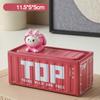 1pc Container Desktop Storage Box Stackable With Cover Coin Small Items Box Scene Figurine Living Room Bedroom Office Organizer