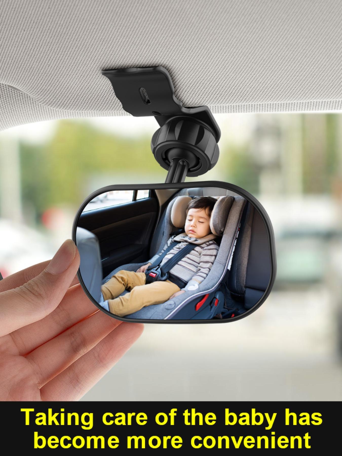 

In car baby observation mirror, car children s reverse blind spot rearview mirror, 360 ° adjustable curve overtaking wide-angle чёрный