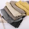 New Cotton Scarf Women Burgundy Scarf Elegant Palestinian Handkerchief Scarves for Ladies Blue Scarf XWJ14