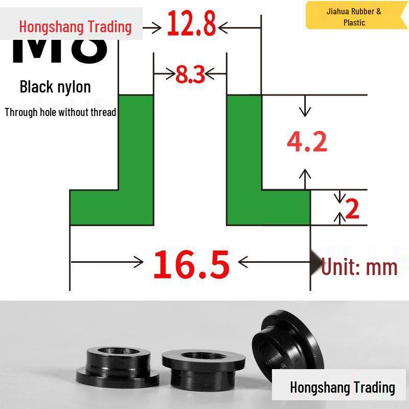 Step T-Shaped Nylon Insulating Bushing Washer, M3-M35 Thread Protection Spacer
