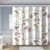 1pc flower branch bird print shower curtain hooks polyester -   With Hooks Waterproof Mildew Proof Easy Install Washable