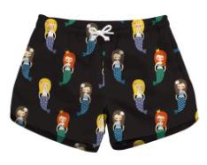 Women s Beach Shorts, Water Sports Pants, Cartoon Siren Surf Sports High Quality Quick Dry Shorts S
