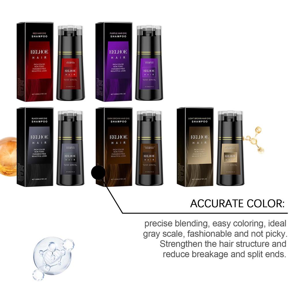 EELHOE Plant Extract Multi-Color Hair Shampoo - Nourishing, Easy-to-Use, Vibrant Colors
