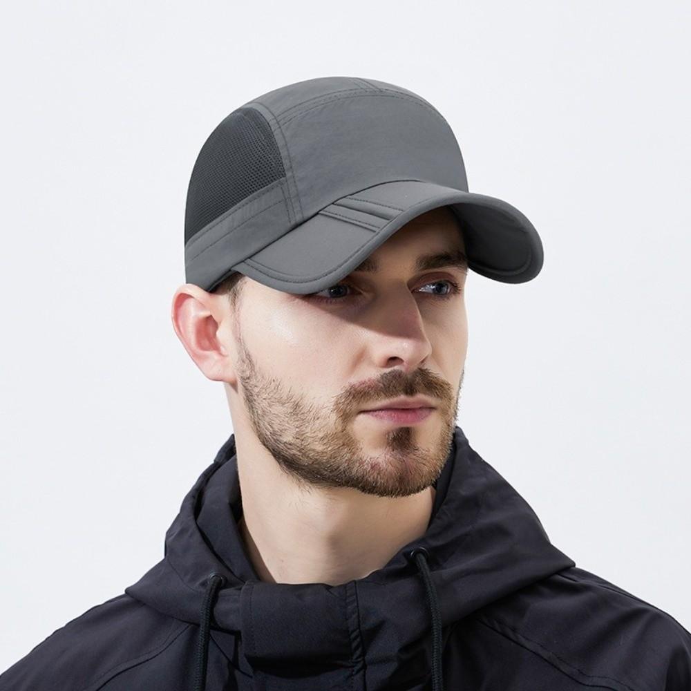 Foldable Outdoor Sun Hat Solid Color Sports Caps Fashion Baseball Cap Hiking