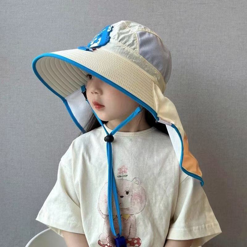 Childrens Sun Hat With Wide Brim And Adjustable Fit For Summer Beach And Travel Use