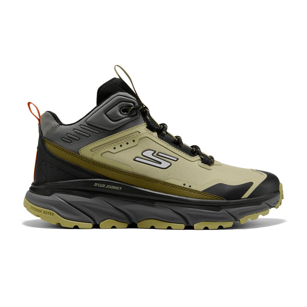 Skechers Outdoor Mens Mesh Printed Versatile Shock Absorbing Breathable Mid-Top Outdoor Functional Shoes Men Shoes 237413C-OLBK