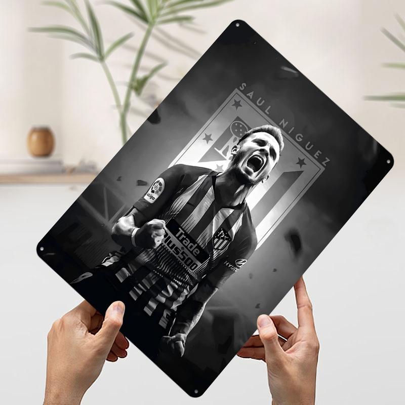 

Saul Niguez Soccer Printed Poster Customized Wall Art Retro Vintage Metal Tin Signs for Home Gamer Room Decoration Cozy Man Cave 7.9x11.8In(20x30cm)