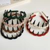 No-Slip Toothed Wave Headband - New Style, Solid Color, Wool Wrapped, Hair Comb Design