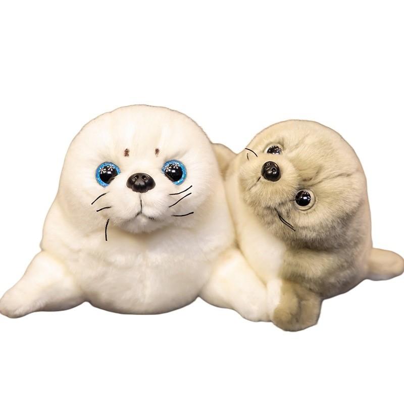 Fluffy Seal Adorable Plush Toy Cute Stuffed Animal For Kids Perfect Comfort Gift