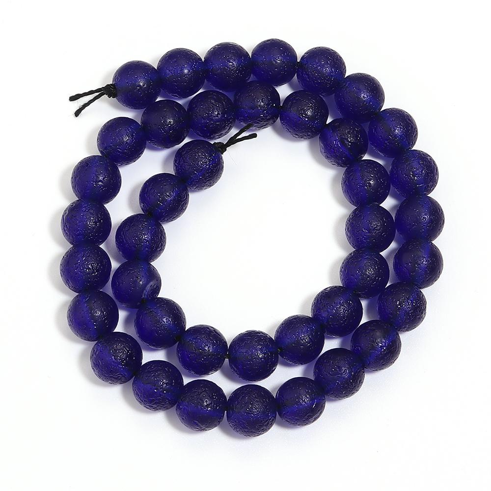 35-60pcs/lot Round Meteorite Shaped Lampwork Beads Matte Czech Glass Beads For Jewelry Making DIY Bracelet Necklace Accessories