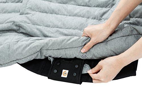 BABYHOPPER Ergo Winter Multiple Down Cover, 90% Down Baby Carrier Cover, Gray, Stroller Compatible, CKBH04012