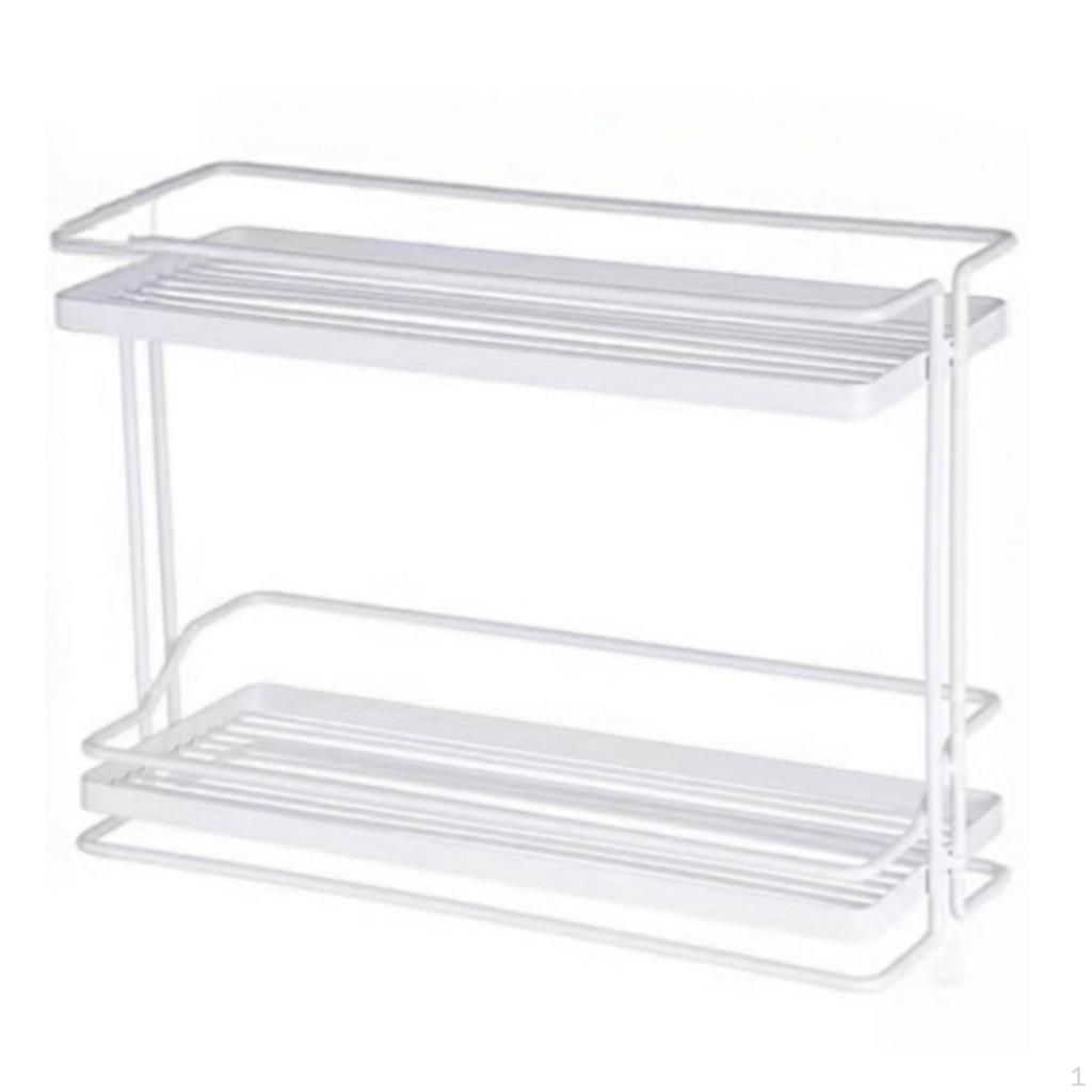 Counter Shelf Organizer with Two Tiers Ventilated Countertop SpaceSaving DoubleLayer