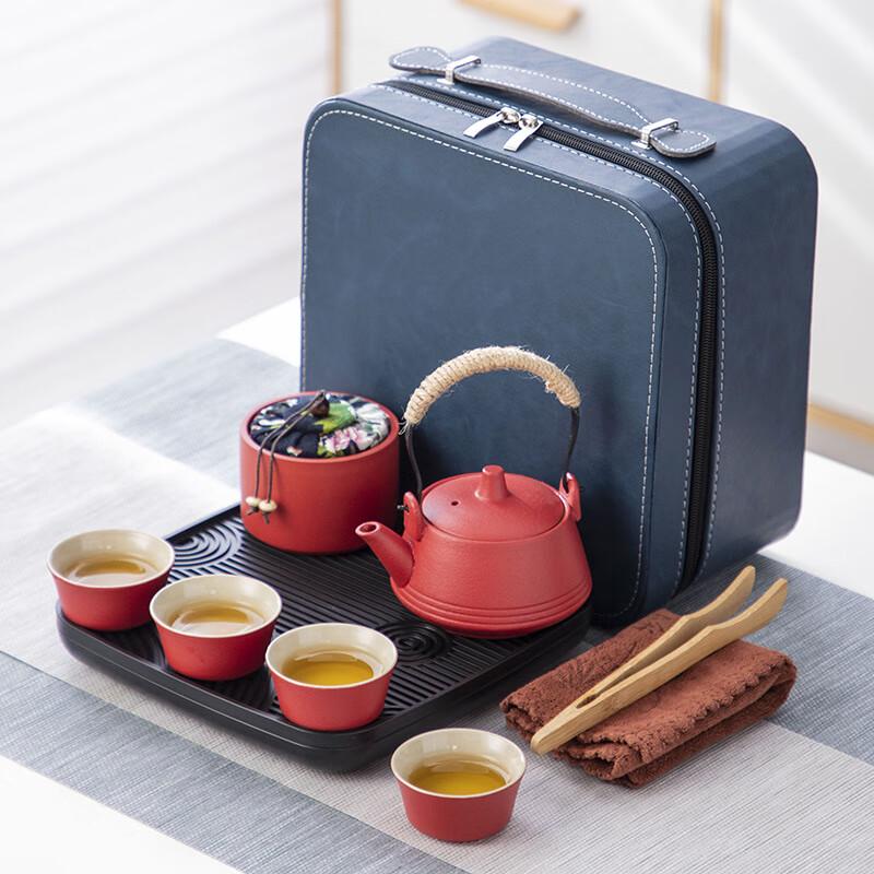 Outdoor Black Pottery Travel Kung Fu Tea Set