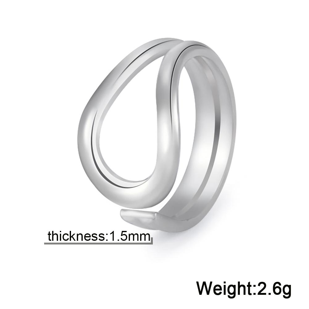 Cazador Open Geometric Rings for Women Stainless Steel Jewelry Adjustable Irregular Ring Mother Day Gift Wholesale Wedding 2026