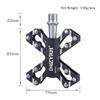 ThinkTop Bicycle Pedal Aluminum for Road and Mountain Black 3-Bearing Axle, 9/16", Ultra-Lightweight, Alloy, High-Strength Lubricant, Bikes, MTBs,