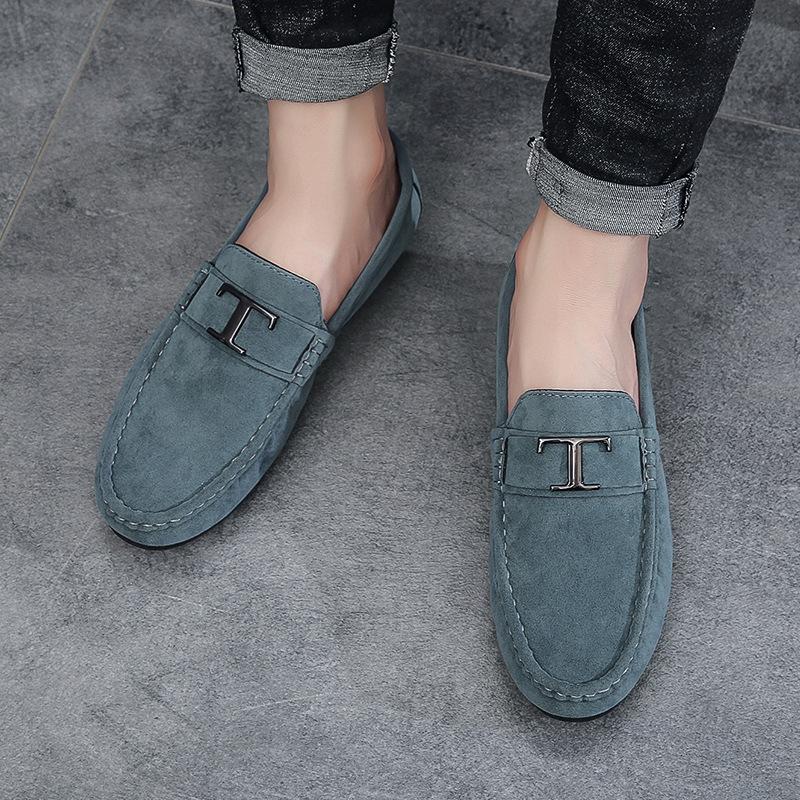 Herrenschuhe Doudou Schuhe 2024 Sommer neuer britischer Modetrend Ein-Pedal-Lazy-Schuhe Casual Doudou Schuhe