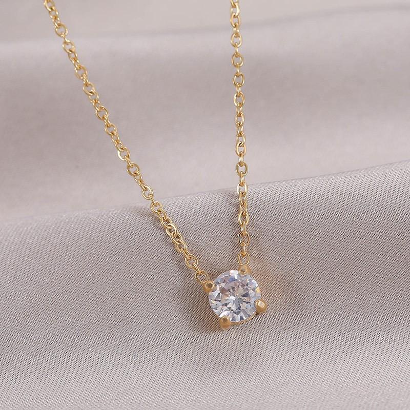 Woman Inlaid Diamond Necklace Women's Design Sense of Niche Exquisite and Luxurious Decoration