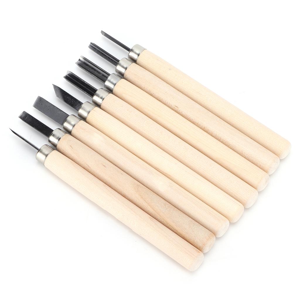 8-teiliges Holzschnitzmesser-Set Holzbearbeitung DIY Handwerk Handwerkzeug für Seife Ton Gummi Kürbis