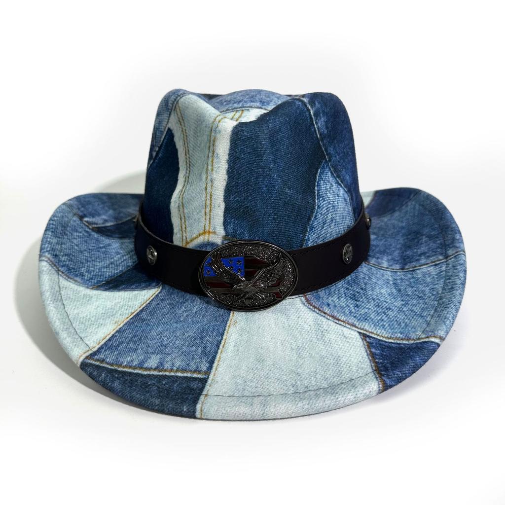 Western Cowboy Hat Retro Retro Color Matching Peach Heart Top Jazz Hat Mountaineering Top Hat