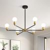 Vintage Pendant Lamp LED Gold Black 6/8 Bulbs Ceiling Light Modern Home Decoration Chandelier Lamp Balcony Kitchen Living Room