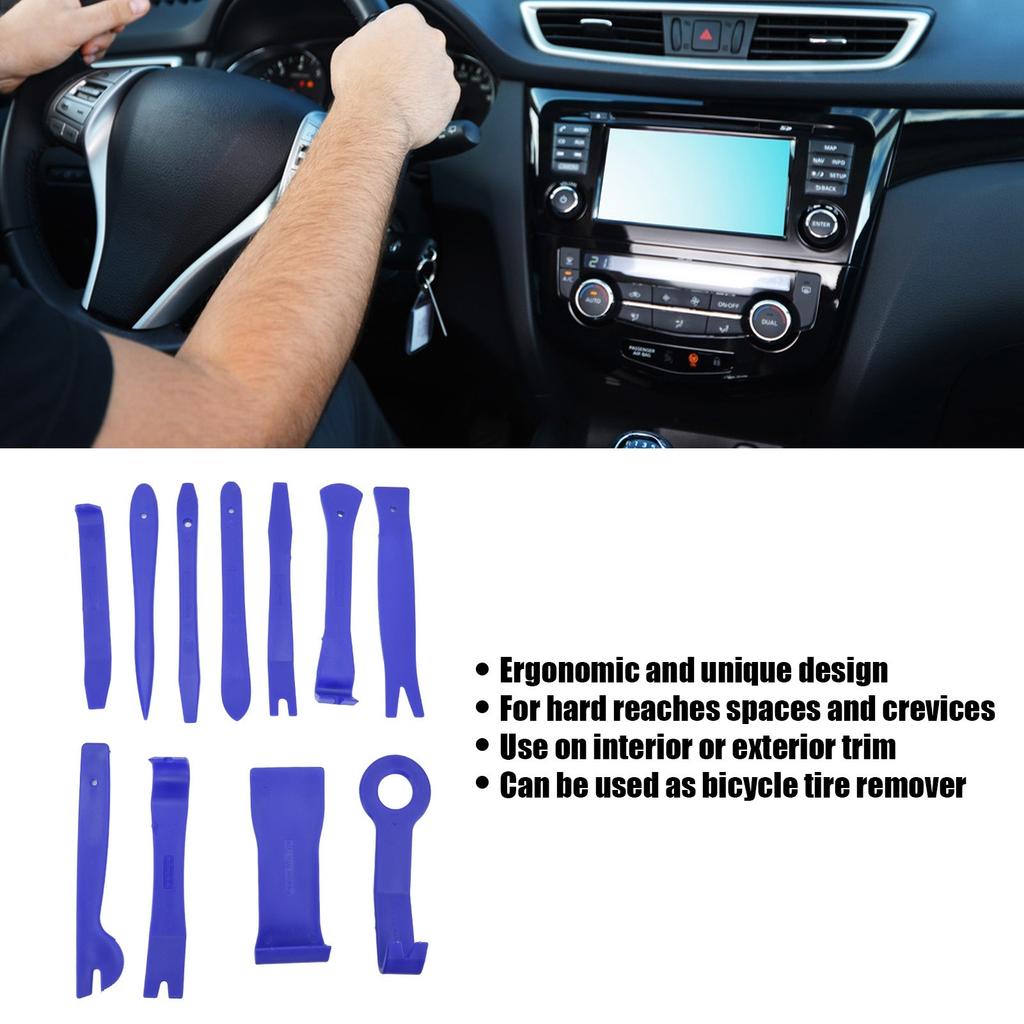 11Pcs/Set Auto Trim Removal Kits Fiberglass Nylon Car Radio Repair Kit Audios Radio Removal