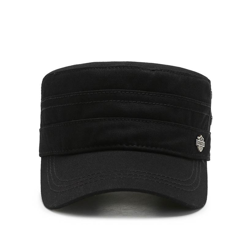 New Cap Spring and Autumn Visor Flat Top Military Hat Outdoor Travel Hat Sunscreen Hat Men