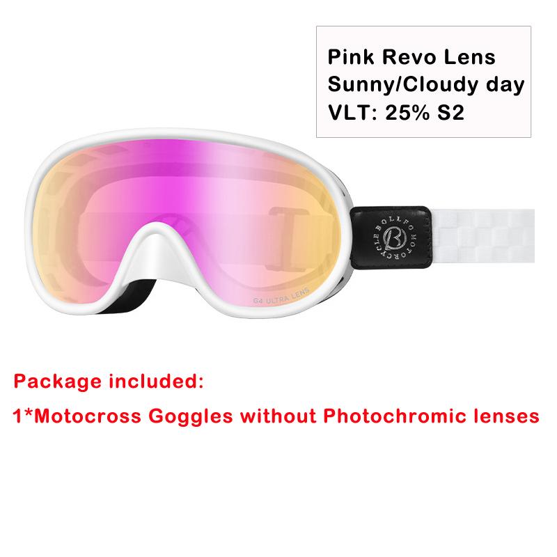 Vintage Motorcycle Goggles Over Glasses Photochromic UV400 Dirt Bike Goggles for Men Women Dual-Cycle Defogging Racing Glasses