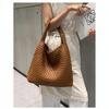 Handmade Woven Women's Tote: Large Capacity, Versatile Bucket Bag for Autumn/Winter - Perfect for Commute or Mother-Child Use