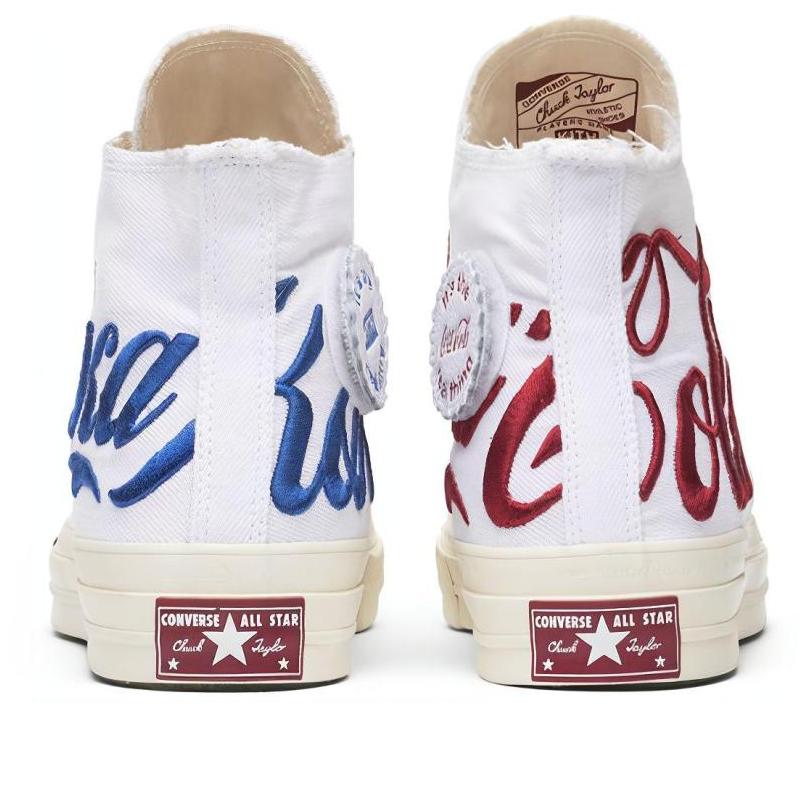KITH X Coca-Cola/ Coca-Cola X Converse 1970s Non-slip Shock-absorbing High-top Skate Shoes Unisex Blue White Red