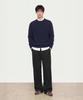 Seutaendeuobeo Crop Round Neck Knit [Dark Navy]
