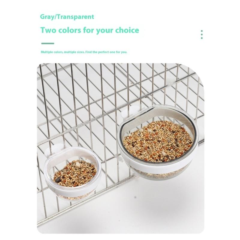 Set of 6 Clear Plastic Bird Cage Feeder Dish For Parakeets Cockatiels Easy To Clean Food Water Dispenser Pet Accessories