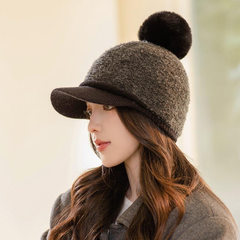 Women S Winter Warm Fleece Lined Baseball Cap For Big Head Korean Style Casual Hat