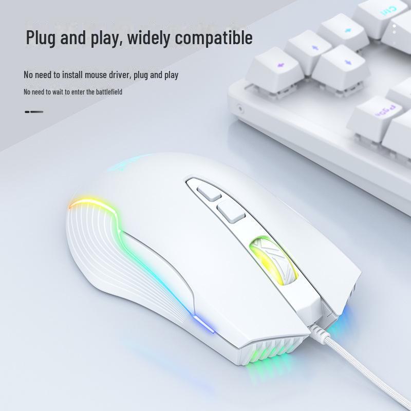 Cross-Border CW905 RGB Wired Gaming Mouse: 7-Key Macro Definition for Enhanced Gameplay