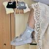 Songmu'Small Bow Bud Mouth Boneless Socks New Polka Dot Korean Medium Tube Socks Women'S
