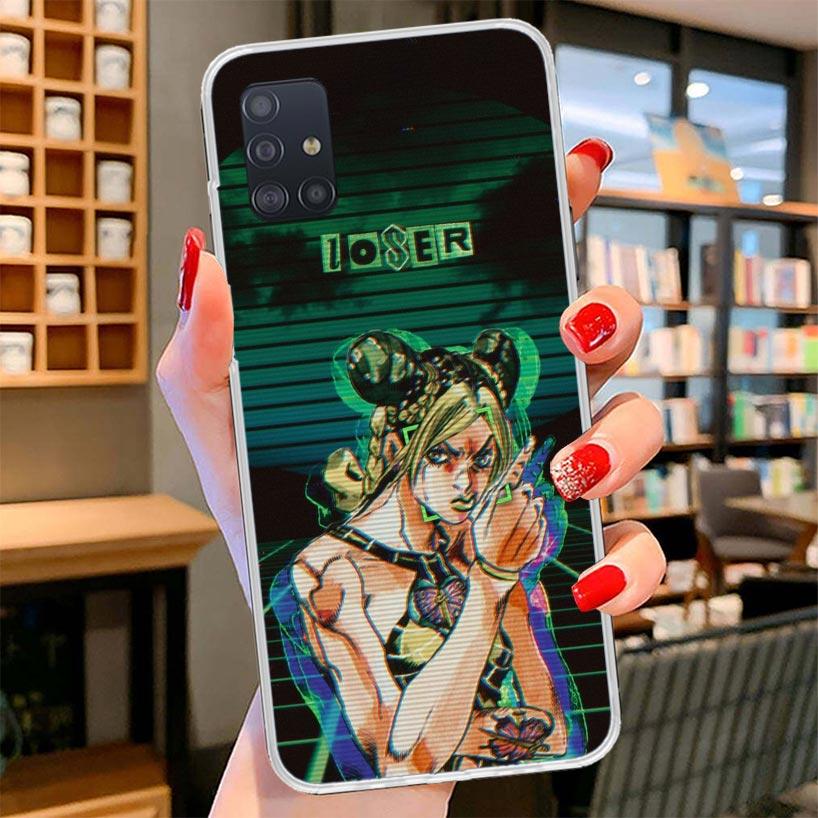 JoJo Bizarre Adventure Jolyne Cujoh Cover Phone Case For Samsung Galaxy A12 A22 A32 A52 A72 A02S Phone Case Note 20 Ultra 10 S10
