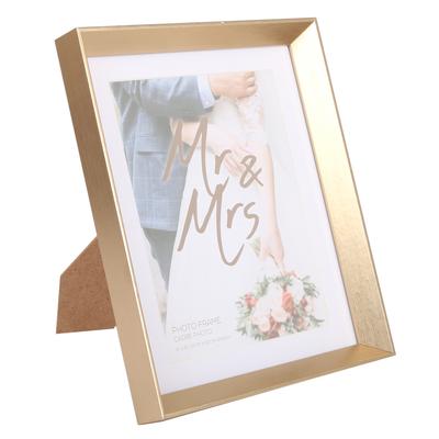 [A2922] - Holz-Fotorahmen 'Mr & Mrs' Champagner - 27x22 cm (Foto 15x20 cm)