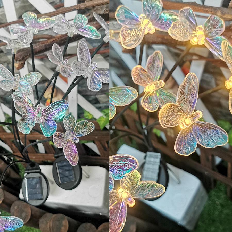 Solar Butterfly Outdoor Garden Lights - Colorful Decorative Landscape Lighting for Villa, Courtyard, and Homestay Festivals