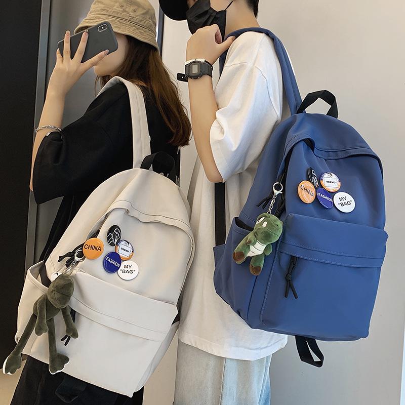 Male and Female Students Schoolbags Primary School Students Solid Color Junior High School Students Backpacks