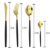 Gold Cutlery Set 24 Piece Tableware Sets Dishes Knives Spoons Forks Stainless Steel Dinnerware Set