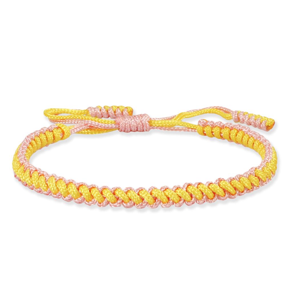 Women's Two-Color Ethnic Knot Bracelet: High-End Handwoven Jewelry
