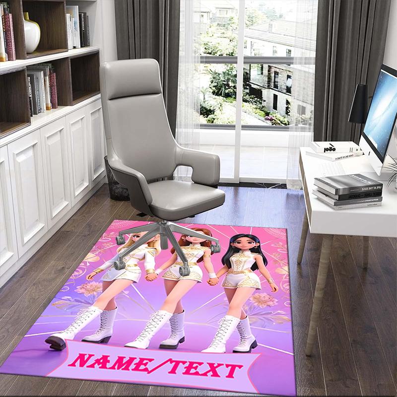 1PC Custom Name Sisters White" Theme Floor Mat Ideal for Living Room, Game Rooms, Office, Bedroom,Floor Mat Playful Design