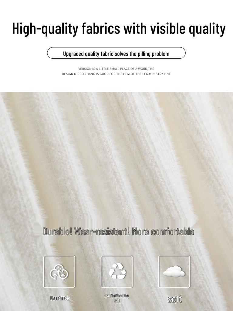 Women's White Lace High-Waist A-Line Long Skirt - Fluffy, Plush, Perfect for Spring & Autumn