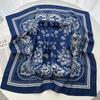 New Print Carriage Print Scarf Women'S Spring And Summer Soft Satin Scarf Retro Versatile Shawl Headscarf