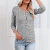 Naiste vabaaja pikkade varrukatega, laia kaelusega pullover kampsun, ees nööpidega