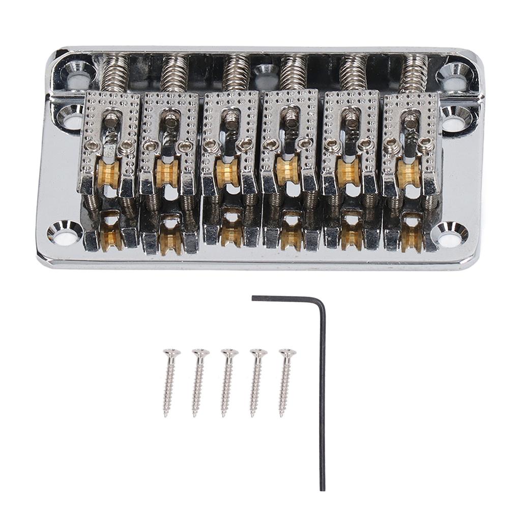 Hardtail Saddle Bridge 6 String 78mm Zinc Alloy Copper Electric Guitar Bridge for Replacement