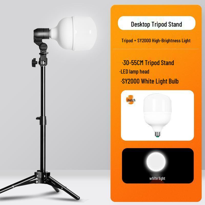 Suport de iluminare desktop profesional pentru fotografie alimentară, video indoor și live streaming