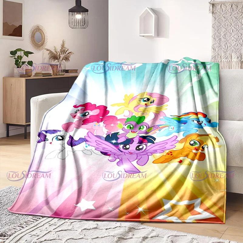 New Arrived Colorful Unicorn Flannel Blanket Gifts for Kids Moon Little Unicorn Print Soft Cozy Lightweight Plush Throw Blanket
