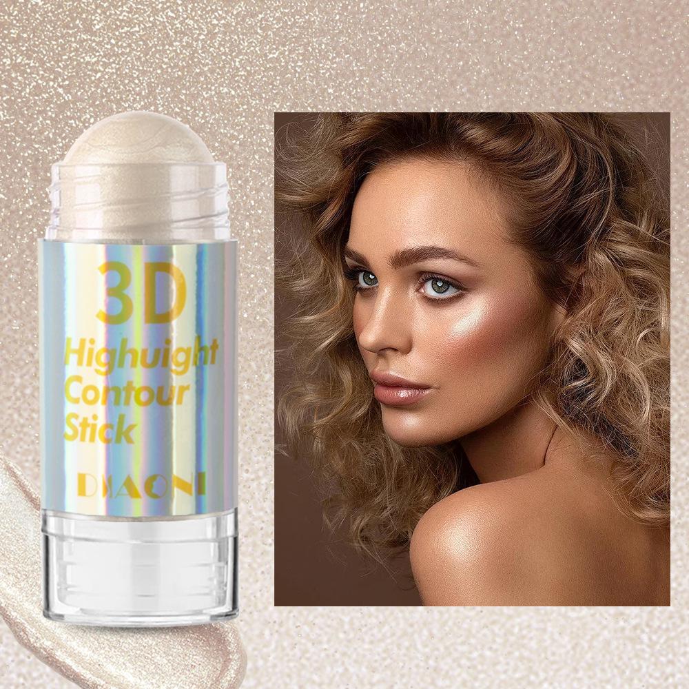 

Международный сияющий хайлайтер-стик с высоким глянцем: Перламутровый крем для естественного 3D хайлайтинга лица и тела